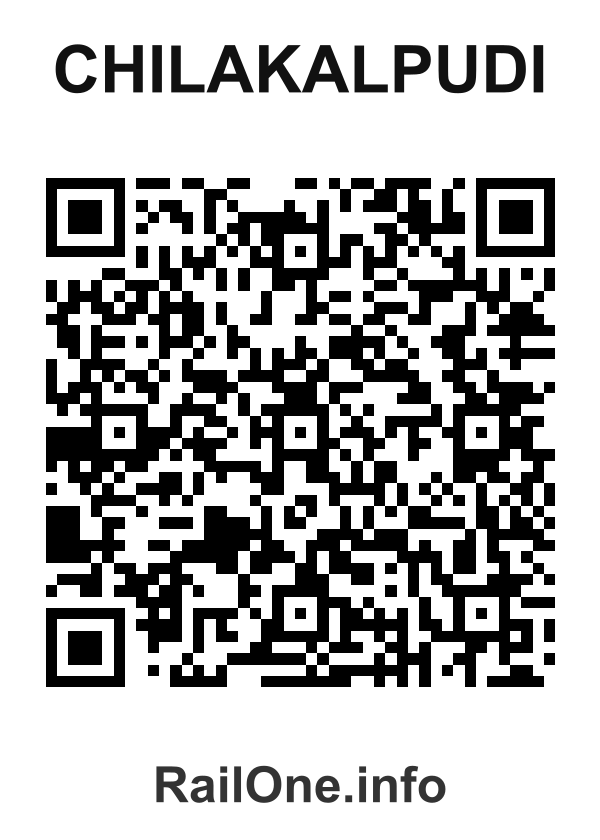 RailOne QR Code for Chilakalpudi station