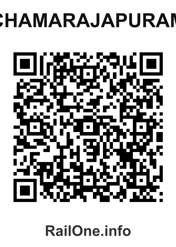 RailOne QR Code for Chamarajapuram station