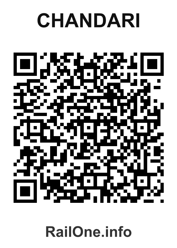 RailOne QR Code for Chandari station
