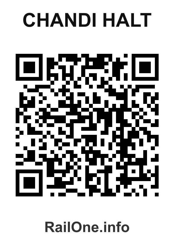 RailOne QR Code for Chandi Halt station