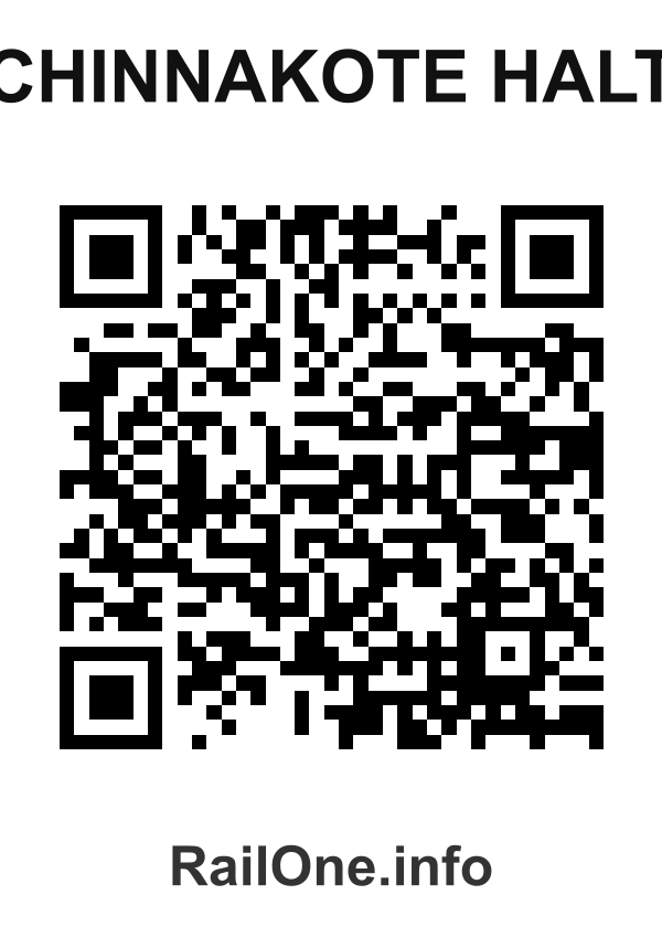 RailOne QR Code for Chinnakote Halt station
