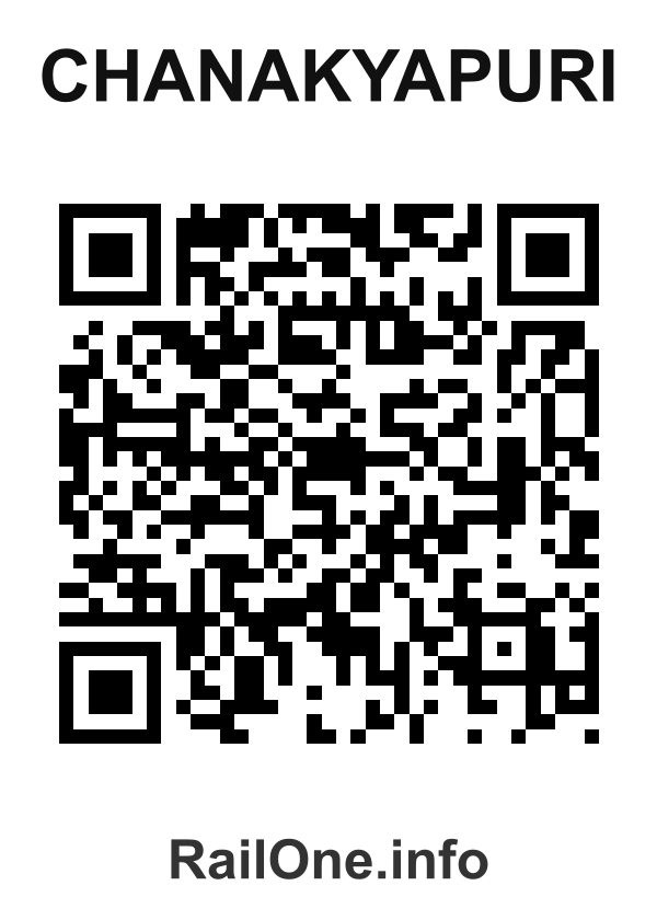 RailOne QR Code for Chanakyapuri station