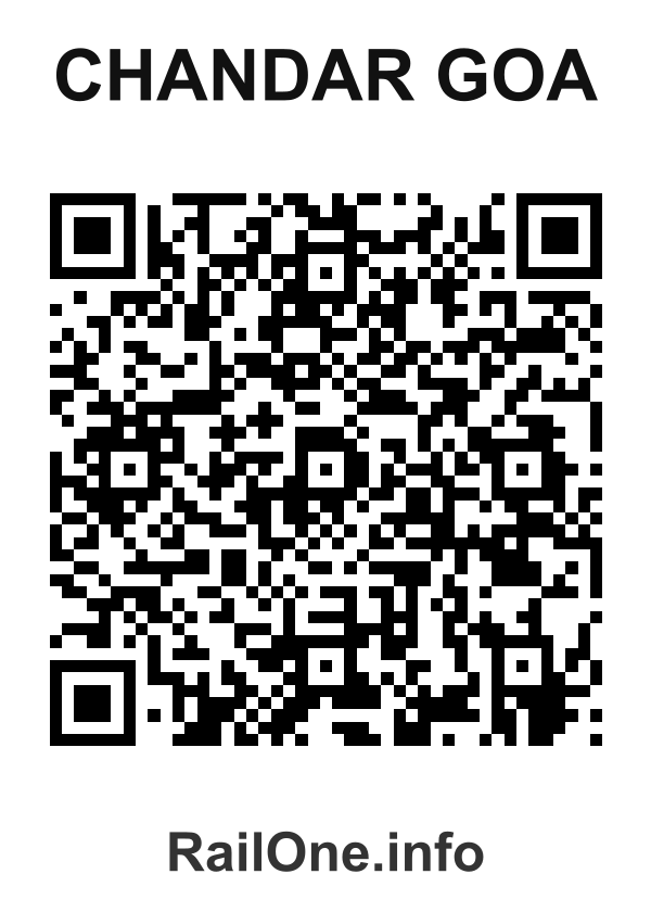 RailOne QR Code for Chandar Goa station