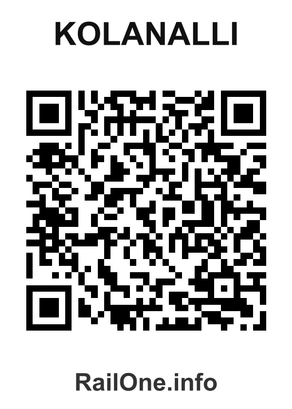 RailOne QR Code for Kolanalli station