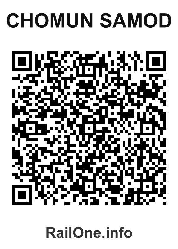 RailOne QR Code for Chomun Samod station