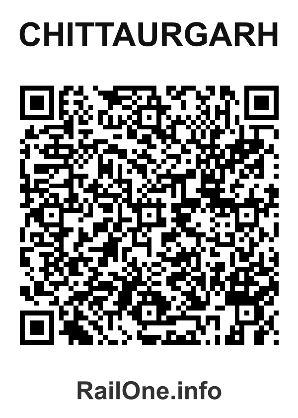 RailOne QR Code for Chittaurgarh station
