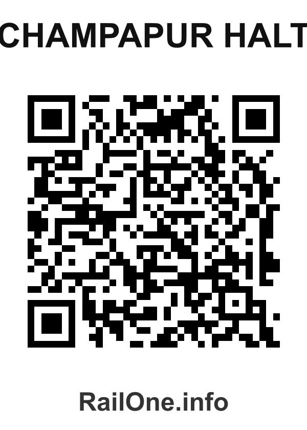 RailOne QR Code for Champapur Halt station