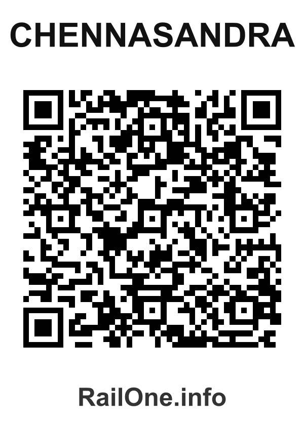 RailOne QR Code for Chennasandra station