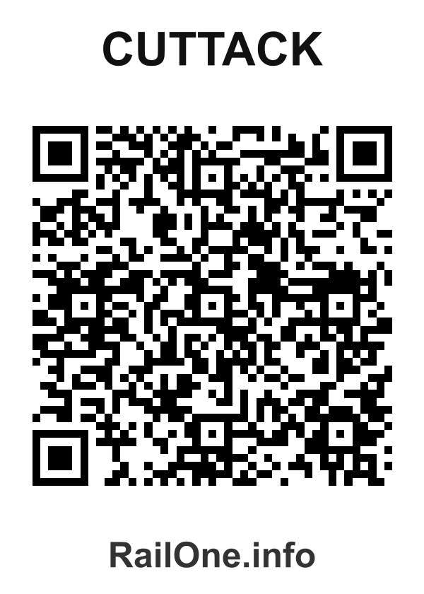 RailOne QR Code for Cuttack station