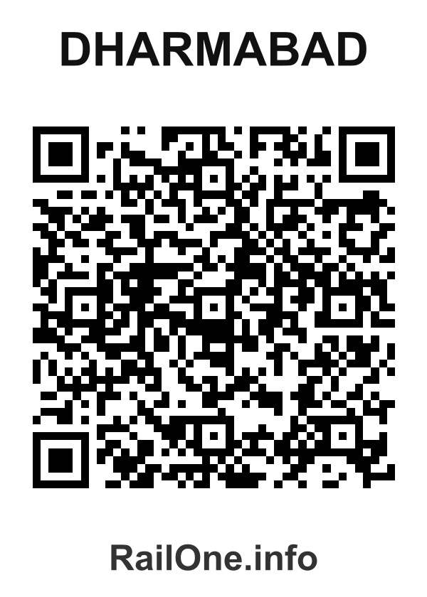 RailOne QR Code for Dharmabad station