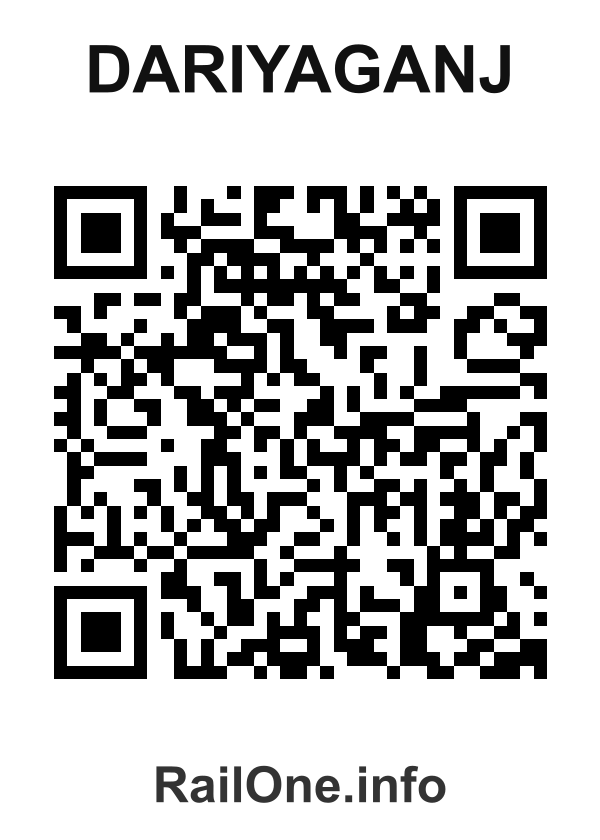 RailOne QR Code for Dariyaganj station