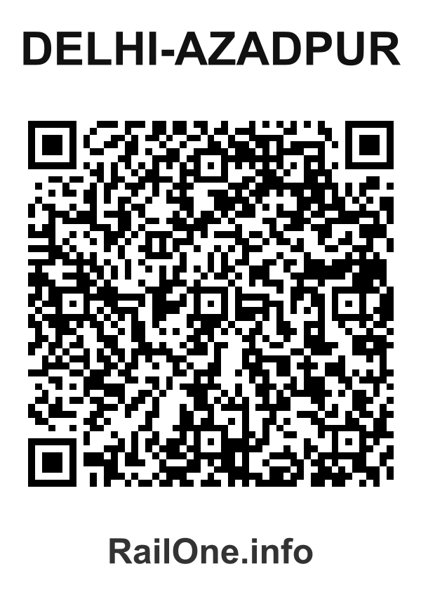 RailOne QR Code for Delhi-azadpur station