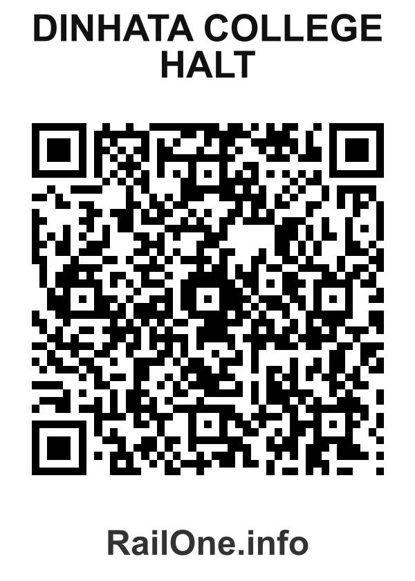 RailOne QR Code for Dinhata College Halt station