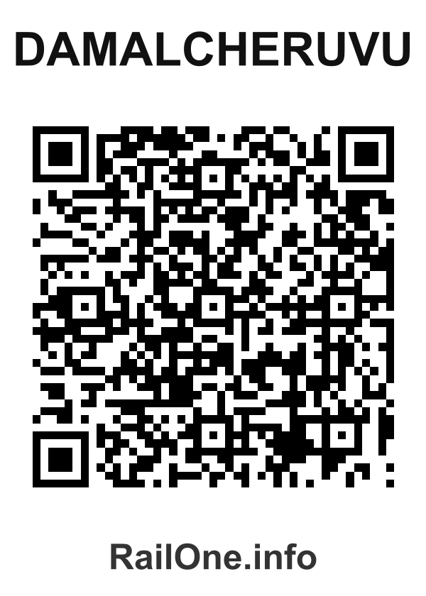 RailOne QR Code for Damalcheruvu station