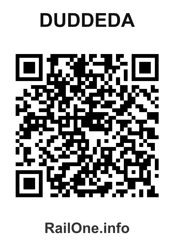 RailOne QR Code for Duddeda station