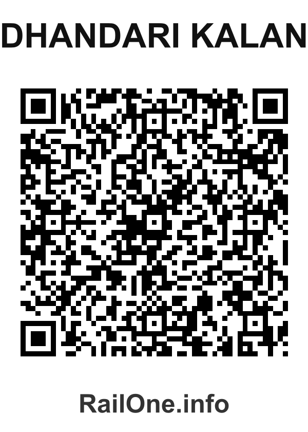 RailOne QR Code for Dhandari Kalan station