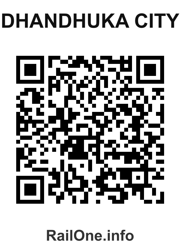 RailOne QR Code for Dhandhuka City station