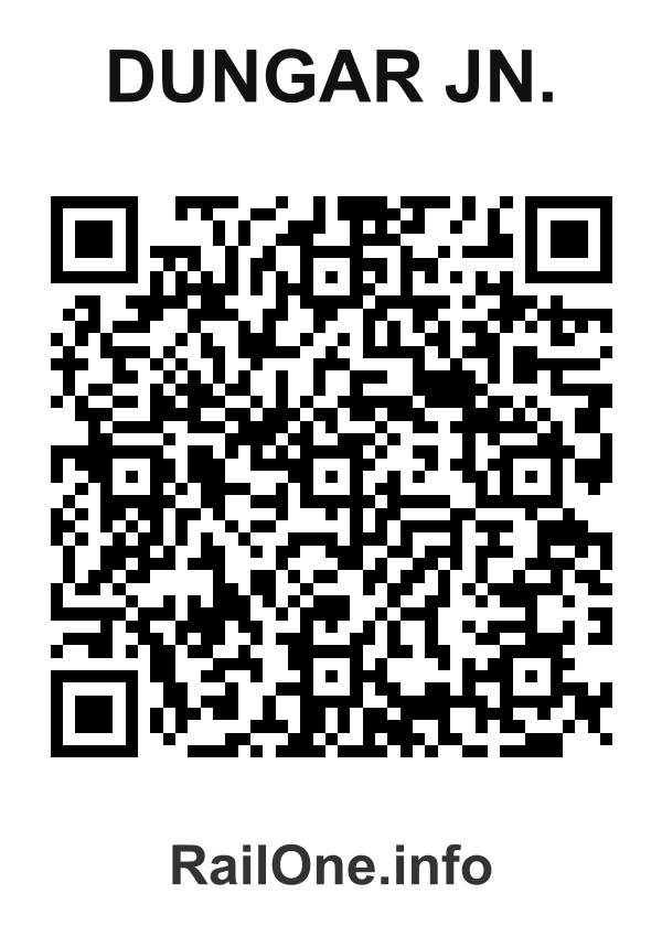 RailOne QR Code for Dungar Jn. station