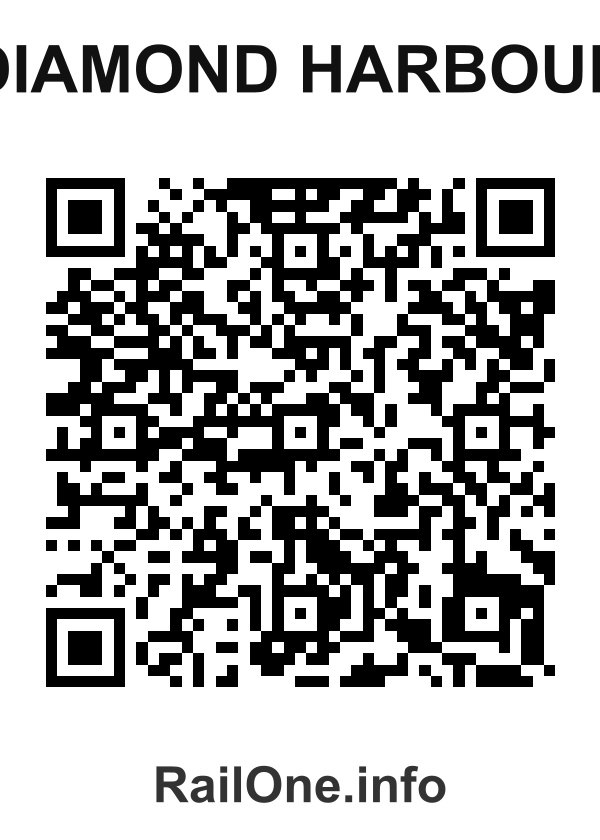 RailOne QR Code for Diamond Harbour station