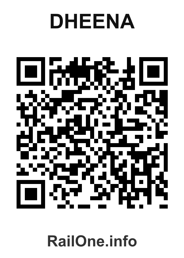 RailOne QR Code for Dheena station