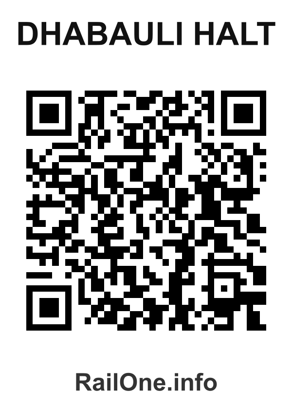 RailOne QR Code for Dhabauli Halt station