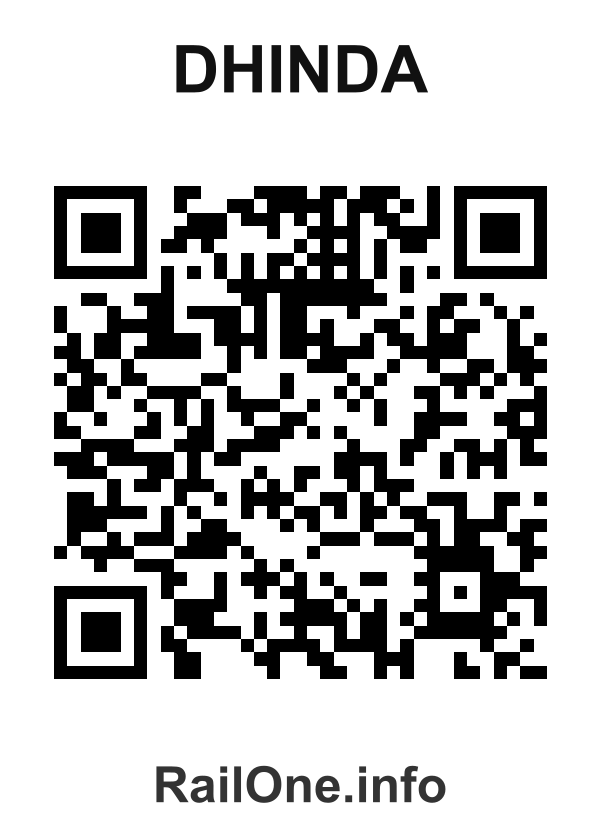 RailOne QR Code for Dhinda station