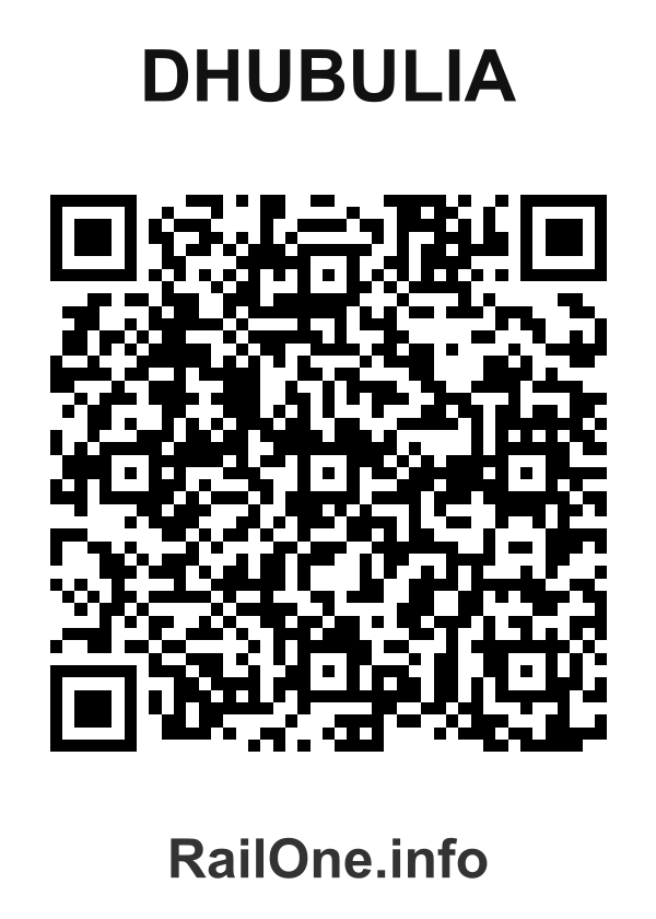 RailOne QR Code for Dhubulia station