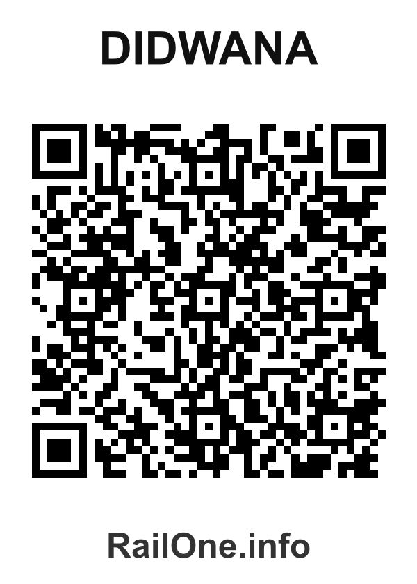 RailOne QR Code for Didwana station