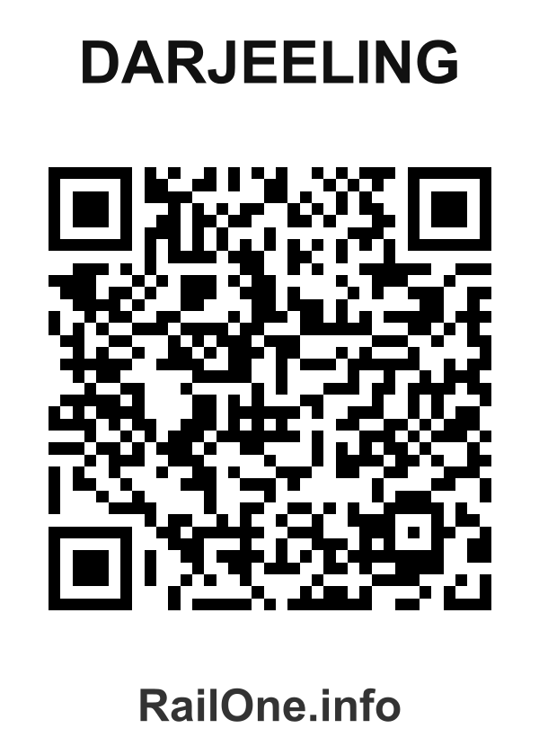 RailOne QR Code for Darjeeling station