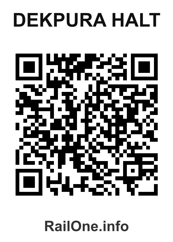 RailOne QR Code for Dekpura Halt station