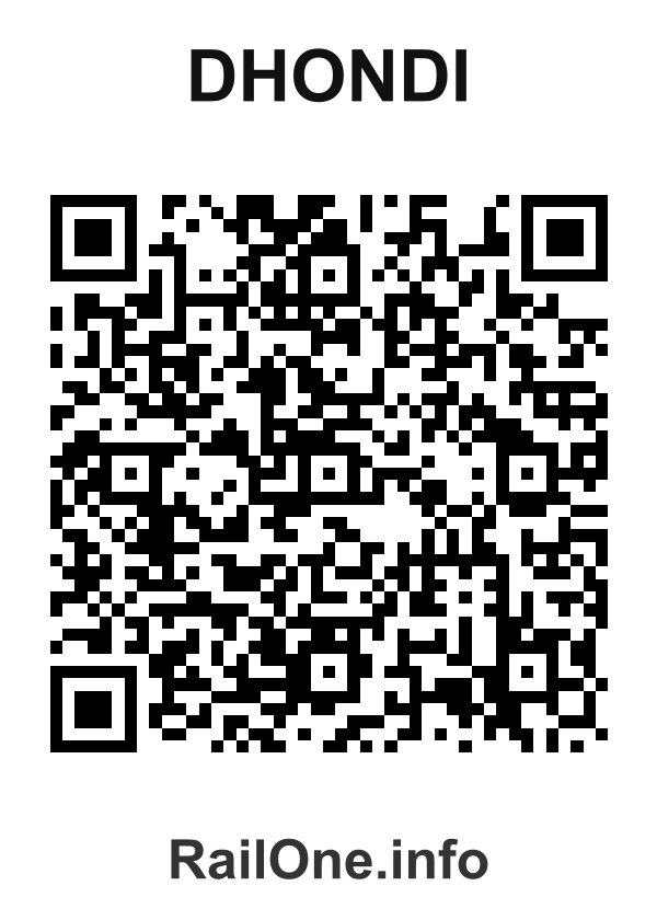 RailOne QR Code for Dhondi station