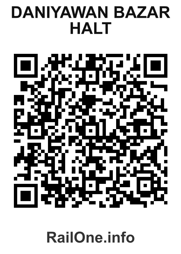 RailOne QR Code for Daniyawan Bazar Halt station