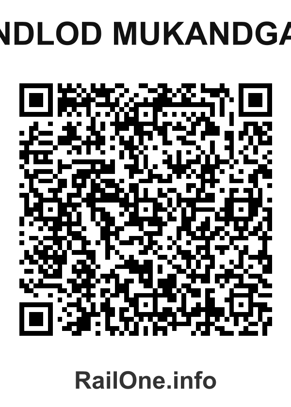 RailOne QR Code for Dundlod Mukandgarh station