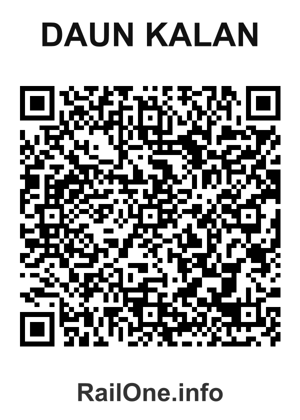 RailOne QR Code for Daun Kalan station