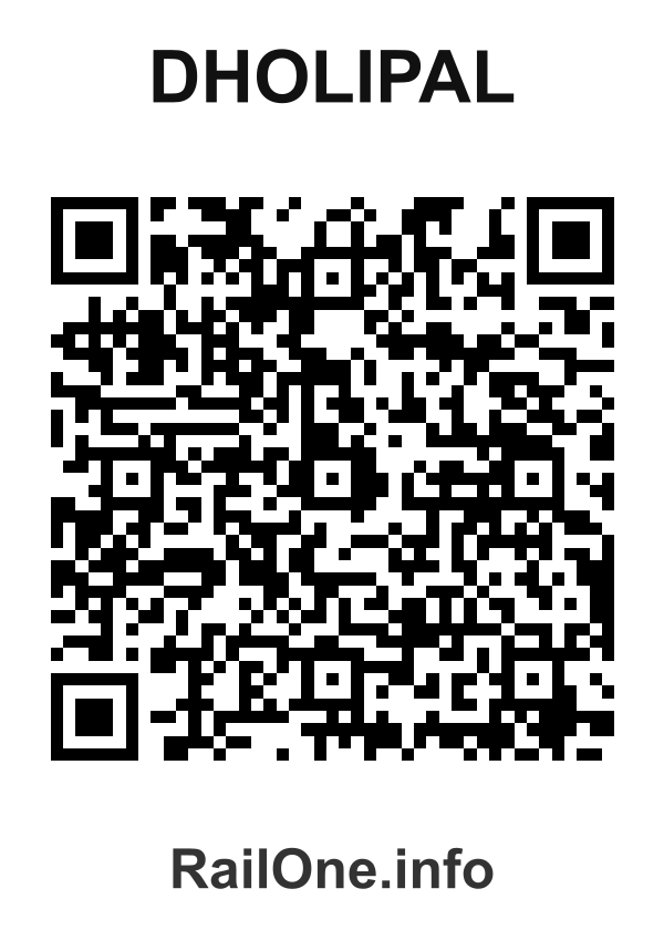 RailOne QR Code for Dholipal station