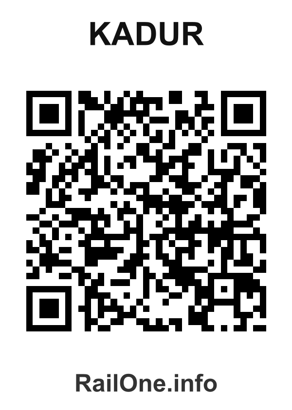 RailOne QR Code for Kadur station