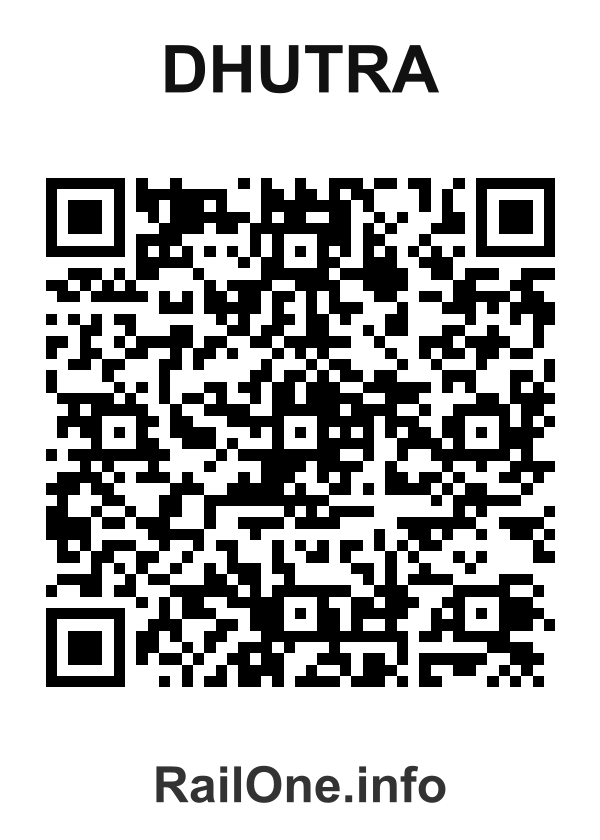 RailOne QR Code for Dhutra station