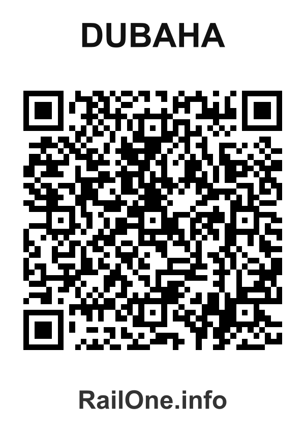 RailOne QR Code for Dubaha station