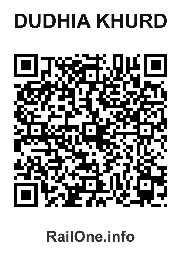 RailOne QR Code for Dudhia Khurd station