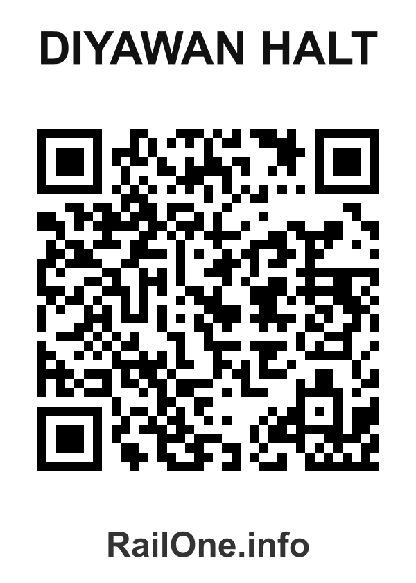 RailOne QR Code for Diyawan Halt station