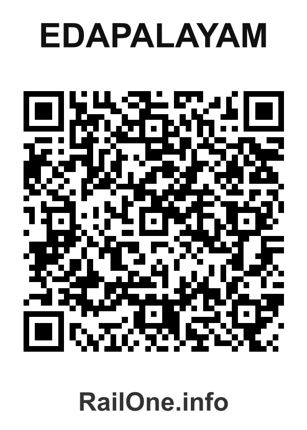 RailOne QR Code for Edapalayam station