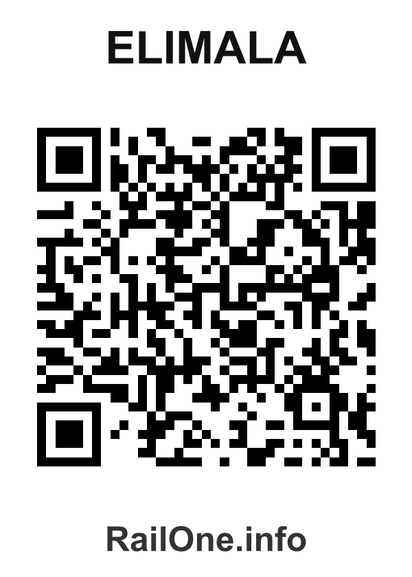 RailOne QR Code for Elimala station