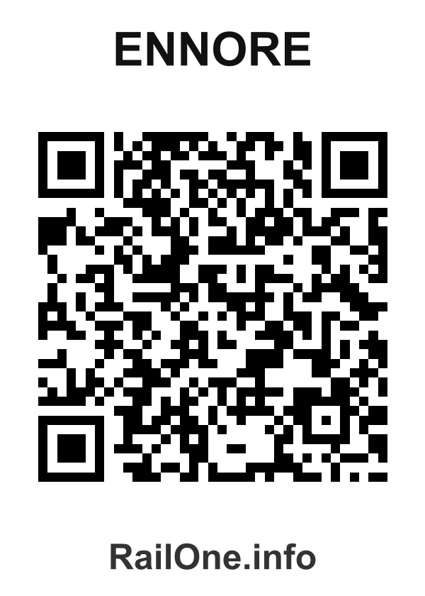 RailOne QR Code for Ennore station