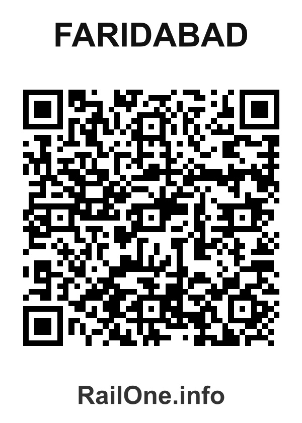 RailOne QR Code for Faridabad station