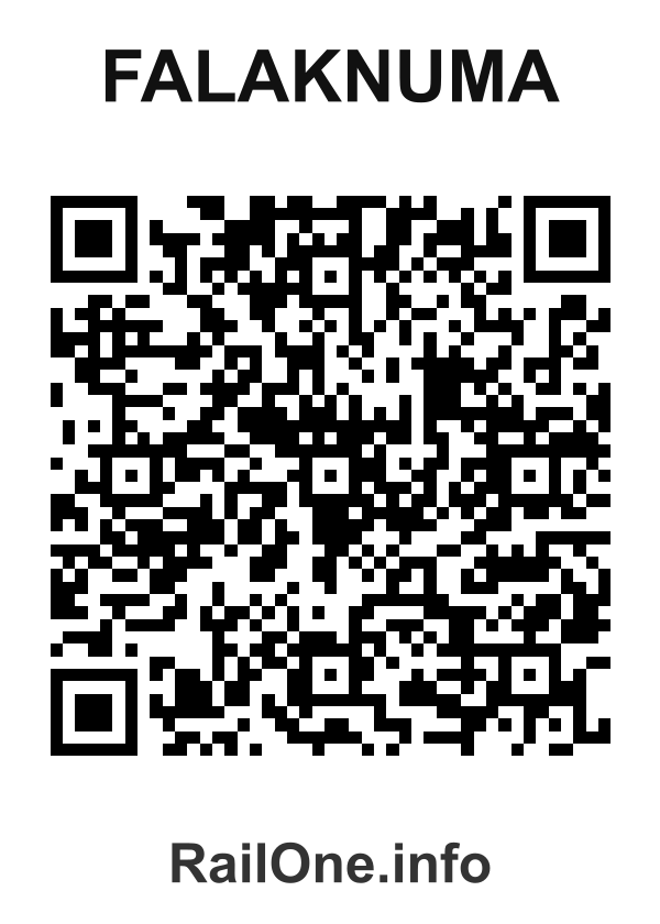 RailOne QR Code for Falaknuma station