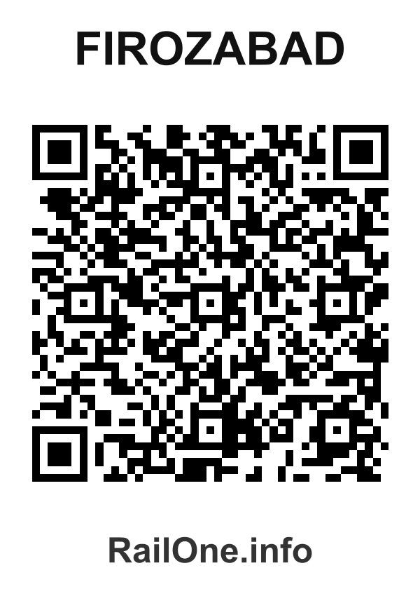 RailOne QR Code for Firozabad station