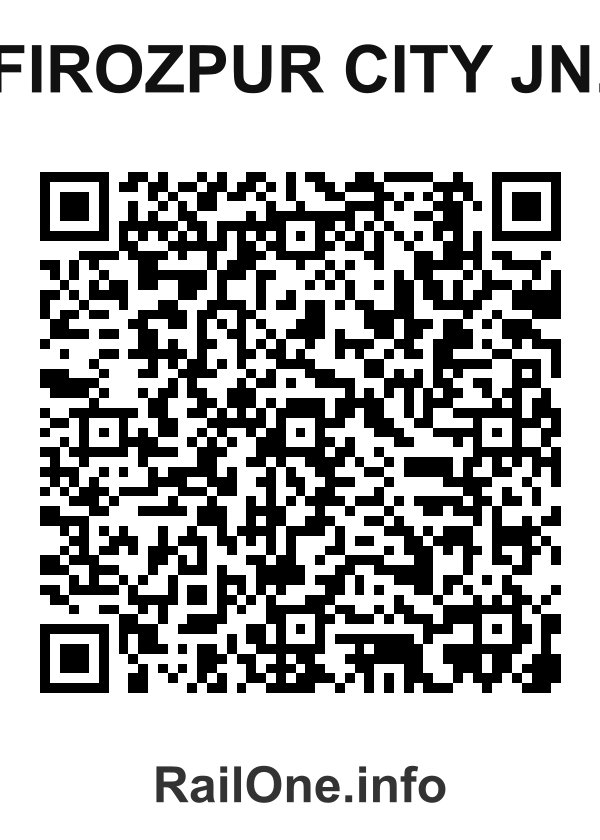 RailOne QR Code for Firozpur City Jn. station