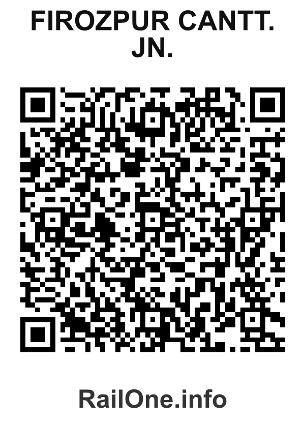 RailOne QR Code for Firozpur Cantt. Jn. station