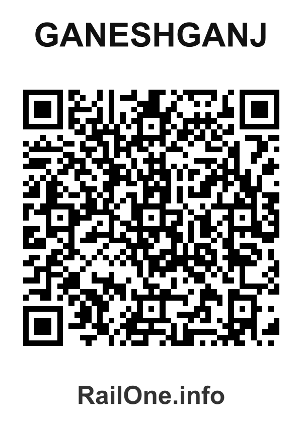 RailOne QR Code for Ganeshganj station