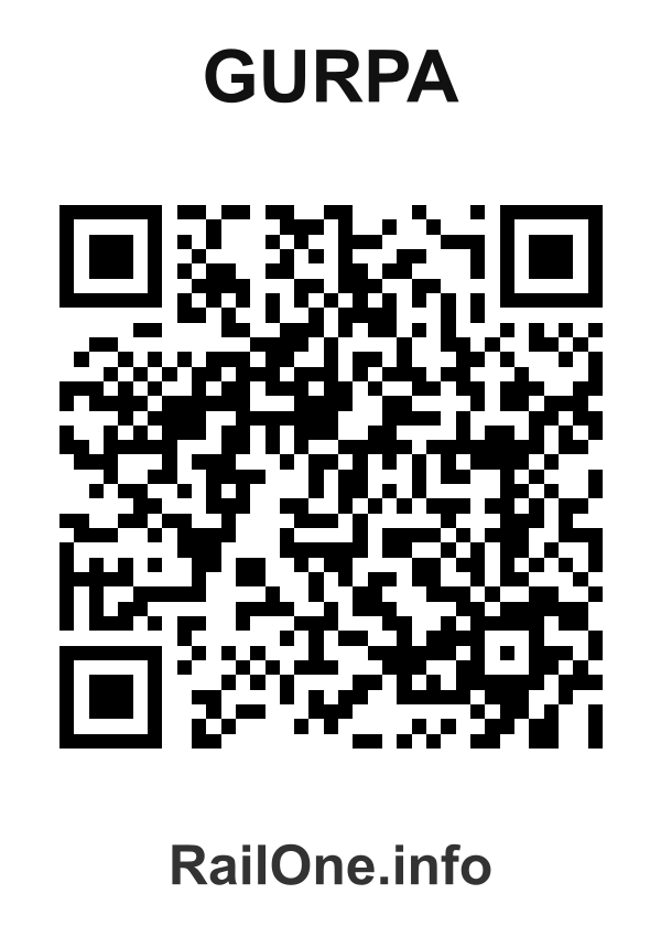 RailOne QR Code for Gurpa station